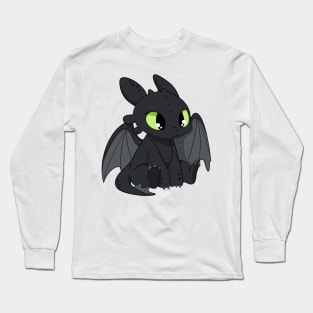 Pretty Toothless, Night fury fanart, How to train your dragon character design Long Sleeve T-Shirt